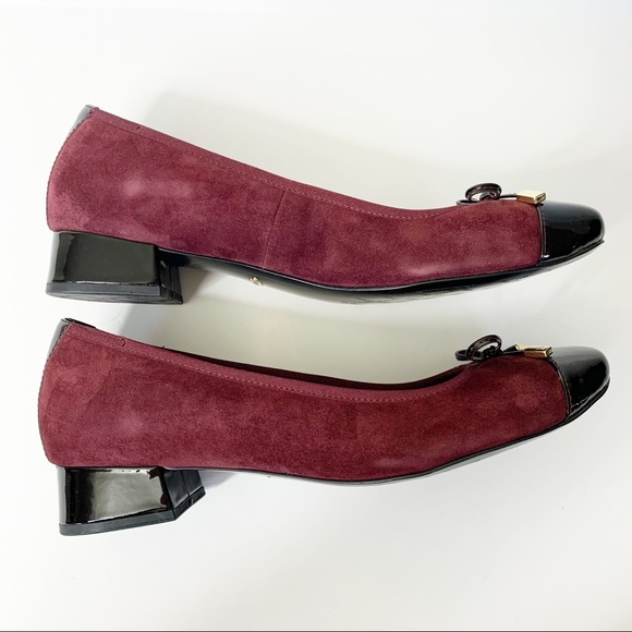 Vionic Daphne Suede Patent Block Heel Size 9.5 - Picture 4 of 11